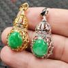 Colgante de jade colgante de calabaza verde seca colgante de huevo verde superficie con incrustaciones colgante de calabaza collar colgante de jade colgante de jade