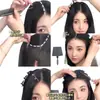 Presilha de Cabelo de Princesa Trançada de Camada Dupla Preguiçosa para Mulheres, Presilha para Franja Frontal, Presilha Lateral, Pente de Cabelo Superior, Acessório de Cabelo