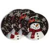 Jogos Americanos Populares de Natal da Amazon Estampa de Quebra-Nozes Material de Linho Decoração de Mesa de Inverno Jogo Americano Redondo