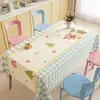 Toalha de Mesa Cor Creme com Textura de Linho, Toque de Luxo, Adequada para Uso Doméstico, Retangular, Cobertura de Mesa Estilo Novo