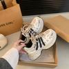 Primavera 2025 Nuevo Zapatos Torre para Mujer Suela Gruesa Combinable Ligero Súper Popular Zapatos Deportivos Casuales Malla Transpirable Zapatos para Correr