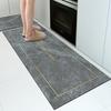 Tapete de Piso de Barro Diatómico de Cocina Lavable Tapete de Piso Cuadrado Estampado Mármol para el Hogar Antideslizante a Prueba de Humedad Absorbente Tapete Suave