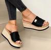 Sandalias de Plataforma Trenzadas de Cuerda de Cáñamo con Cuña de Suela Gruesa para Mujer Verano Nuevo Estilo Tela Boca de Pez Elevadoras Sandalias de Exportación Talla Grande