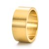 Anillo Retro para Hombre de Acero de Titanio Mate Cepillado de 10 mm de Ancho Simple de Moda en Internet Joyería para Hombre Accesorios Europeos y Americanos