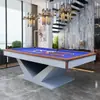 Mesa de Billar Redonda para Bares, KTVs, Lugares de Fiesta, Mesa de Billar Estilo Americano Ocho Bola Negra Estándar para Adultos, Interior Dos en Uno