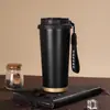 Pode ser impresso com logotipo, caneca de café de aço inoxidável 316, uso duplo, alto valor estético, caneca térmica com revestimento interno de cerâmica, caneca térmica de grande capacidade
