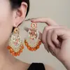 Brincos Pendentes Longos Borla Retro Europeus e Americanos Boêmios Indústria Pesada Criativos Estilo Étnico Cravejados de Diamantes Brincos de Alta Qualidade