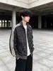Chaqueta corta retro americana Cleanfit con estampado de leopardo, chaqueta deportiva a rayas de otoño para hombre, atuendo de pareja, chaqueta de béisbol