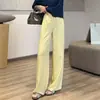 Pantalones de Lino Ligeramente Drapeados Doni Brisa Fresca / Pantalones de Pierna Ancha Minimalistas de Cintura Estrecha, Pantalones Casuales de Lino Resistentes a las Arrugas, con Caída Fluida para Verano
