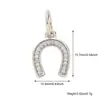 Péndulo de Herradura de Venta Caliente Transfronterizo Color que no se decolora Circonita Cobre Chapado en Oro Real Pulsera Collar en Forma de U Accesorios de Joyería DIY