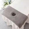 Toalla gruesa especializada para cama de masaje de salón de belleza con agujero, funda de almohada y almohadilla facial