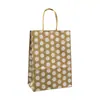Bolsa de papel kraft transfronteriza en stock, bolsa de mano, para catering, panadería, para llevar, bolsa de embalaje, empaque de regalo simple, bolsa de regalo