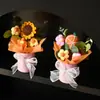 Amazon Transfronterizo Diosa Hilo de Tejer Cubo Ramo de Flores Artificiales Decoración Girasol Esponjoso Pequeño Regalo Venta al por Mayor Transfronteriza