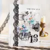 Set de Cinta Transparente con Borde de Encaje, Alto Valor Estético, Material Versátil para Borde de Diario de Estudiante DIY