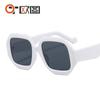 Gafas de sol de moda M337 con montura grande de seis lados, PC, UV400, para cara fina, gafas de pasarela, gafas de sol para hombre y mujer transfronterizas de Instagram
