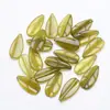 Folhas de pétalas de vidro bicolores 13*26MM folhas de pêssego diy grampo de cabelo brincos joias material antigo