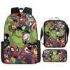 Mochila de Marvel Spider-Man Dibujos Animados Anime Bolsa Escolar Primaria Mochila Bolso de Mano Bolsa Sencilla para Lápices