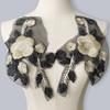 Venta Caliente Transfronteriza Pegatinas de Tela Bordadas Negras con Línea Dorada Vestido de Novia Ropa DIY Accesorios para el Cabello Accesorios Encaje en stock