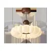 Lámpara de ventilador invisible de calabaza, Lámpara de ventilador vintage, Estilo crema Retro Lámpara de ventilador de techo con protección ocular para comedor y dormitorio, Iluminación Zhongshan