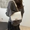 Bolso pequeño popular para mujer de este año 2024 nueva moda blanco bolso cuadrado pequeño primavera y verano explosión cadena hombro bandolera