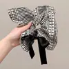 Elástico de cabelo com laço de renda francesa, scrunchie oversized, estilo casual, acessório de cabelo para coque elegante, faixa de cabelo, elástico de cabelo grande para mulheres