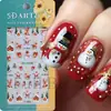 Belleza Total Transfronterizo Nuevo Arte de Uñas Pegatinas en Relieve Navidad Muñeco de Nieve Navideño Árbol de Navidad Pegatinas de Alce