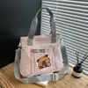 Bolso de Mano con Estampado de Dibujos Animados Nuevo Transfronterizo para Mujer Japonés Lindo Gran Capacidad Estilo Universitario Bolso Versátil de Hombro Cruzado