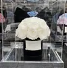 [En Stock] Nuevo Producto Cubo de Abrazo con Lazo Mediano Caja de Regalo con Flores Preservadas