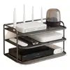 Caja de almacenamiento montada en la pared, estante para router, estante para decodificador de TV montado en la pared sin taladro