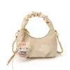 Bolsa de Mão com Corrente para Mulheres Nova Moda Primavera/Verão 2026 Versátil Bolsa de Ombro com Acabamento de Luxo para Uso Diário Bolsa Transversal para Mulheres