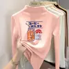 Y2139# Camiseta de manga larga de terciopelo alemán para niños y niñas, nueva para primavera y otoño, infantil, caricatura coreana, guapa, casual, abrigo, moda