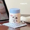 Nova Caneca Térmica Fofa 2025 Aço Inoxidável Aparência Premium Prática Caneca de Água Pequena para Estudantes Masculinos e Femininos