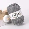 Bola de Lã de Algodão Leite Colorida Infantil Fofa para Bebê Iniciante Tricô Cachecol Material de Boneca Arte de Tricô à Mão DIY