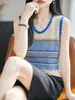 Blusa de tricô feminina redonda com detalhes em renda, macia e fina, justa ao corpo, elegante, adequada para o trabalho, camada base para primavera e verão