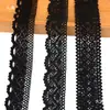 Encaje Tejido de Hilo de Algodón Negro Adorno para Manualidades Tela para Mantel Hecho a Mano Materiales para Ropa de Cama de Sofá Tela para Cortinas