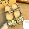 Zapatos de ballet con estampado de lunares estilo Ins, leopardo KT, accesorios para DIY, dijes de zapatos de moda y versátiles, hebillas decorativas para zapatos con agujeros