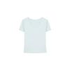 Camiseta de manga corta de encaje dulce y picante de tela original 9010 para mujer, camisa básica de verano, top corto interior ajustado