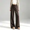 Pantalones de Pilates holgados estilo americano, casuales, sencillos, versátiles, de largo hasta el suelo, pantalones de pierna recta adelgazantes