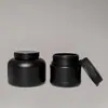 Balde Plástico Preto de 500ml 1000ml 2 Litros para Pó de Proteína, Recipiente para Pó de Grãos, Balde Portátil para Leite em Pó de Cabra