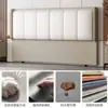 Nuevo Cojín Blando para Respaldo de Cama Moderno Hogar 2025 Madera Maciza Lujo Ligero Respaldo Tapizado Respaldo Delgado Compra Individual Todo Madera Maciza