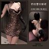 Vestido de Noche Original Manyu con Estampado de Leopardo Sexy que Cubre las Caderas Lencería Sexy Encaje Sexy que Expone el Pecho Tentación Traje de Quitarse Fácilmente 8007