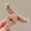 Elegante pinza grande para el pelo para mujer, nuevo pinza de tiburón de felpa 2026, pinza para el pelo de la parte trasera de la cabeza, accesorio para peinar el pelo