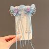 Par de Grampos Super Fada Hanfu Acessórios para Cabelo Antigos para Crianças Acessórios de Cabelo com Borla de Princesa de Bebê Grampo de Cabelo Estilo Chinês para Menininha