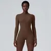Mono de Manga Larga con Media Cremallera Ajustado Ropa de Fitness para Mujer, Ropa de Fitness de Manga Larga para Ciclismo y Running, Ropa de Fitness para Levantar Glúteos y Adelgazar