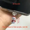 Tapón de Polvo para Teléfono Móvil Popular Acrílico Transfronterizo Tipo Colgante Corazón Perro Gato Taza de Leche Interfaz Ovalada Tipo-C