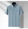 Camisa polo sin costuras para hombre de nailon-spandex, seda de hielo, manga corta, ligera, camisa de aire acondicionado, polo con cuello, uniforme de equipo para hombre, ropa de trabajo, hecho a medida