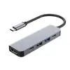 Estación de Acoplamiento Cinco en Uno Tipo C 100m Teléfono Móvil Tableta Portátil Hub USB Multifunción Estación de Acoplamiento