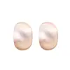 Pendientes Geométricos de Frijol Cepillado de Gama Alta, Pendientes de Moda y Sencillos Estilo Europeo y Americano, Pendientes de Diseño de Nicho de Lujo Accesible para Mujeres