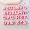 Cuentas de Letras Inglesas de Color Sólido de Acrílico Grandes con Agujeros Grandes, Cuentas Sueltas para Soporte de Bricolaje, Cordones y Materiales para Accesorios de Bolsos