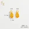 Jane Yue Sha Jin Qiang Conservación del Color Wei Xue Mismo estilo Sha Jin Esmalte Azul Quemado Huang Caishen Xiao Pang Fu pulsera enrollada accesorios para mujer
